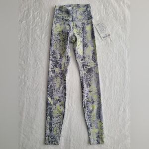 Lululemon Wunder Train HR Tight 28" Gray and Yellow CGSM Size 2